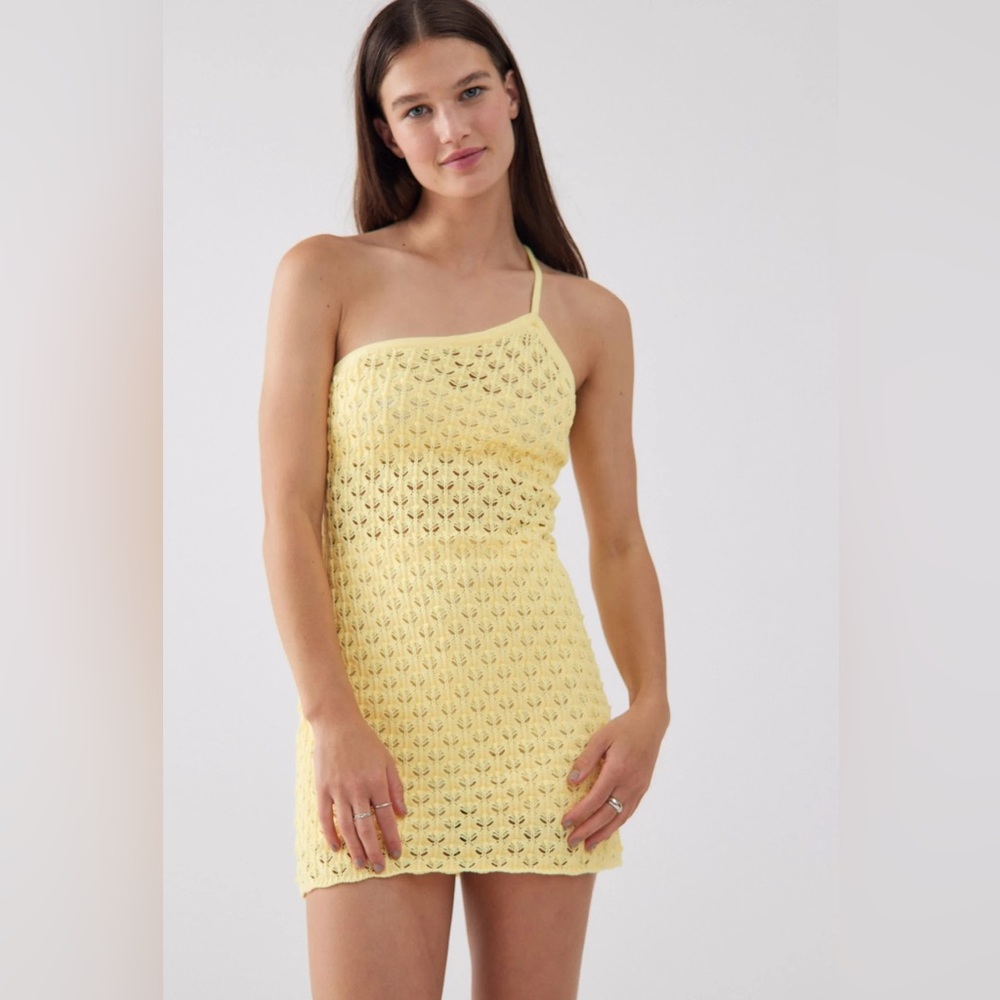 For Love & Lemons Charlotte Pointelle Mini Dress, NWT
